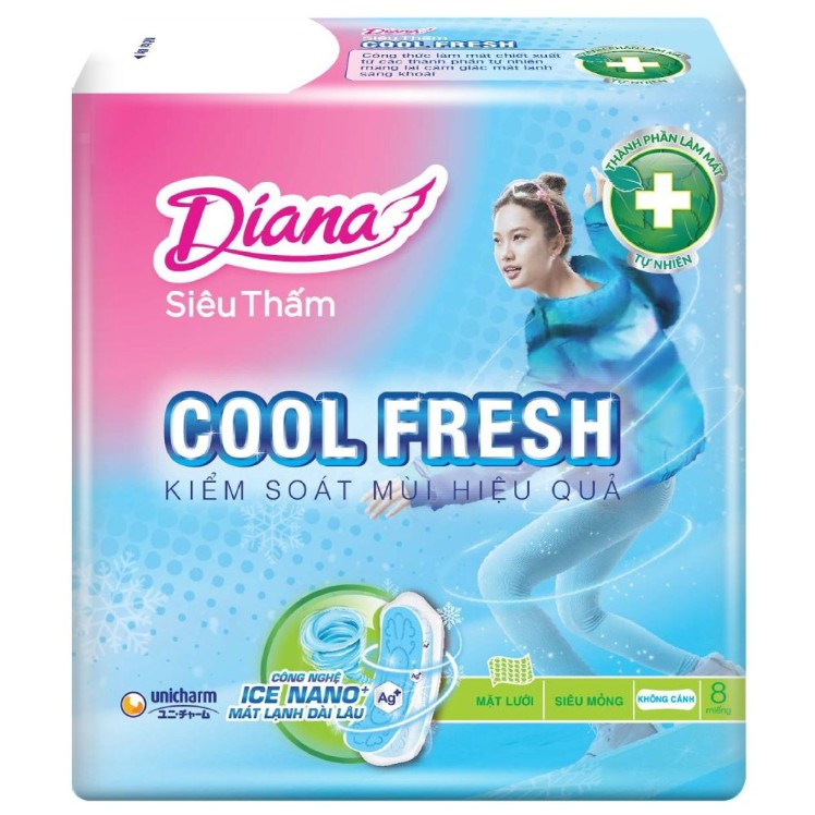 Diana Si&ecirc;u Thấm Cool Fresh Si&ecirc;u Mỏng (Kh&ocirc;ng C&aacute;nh)